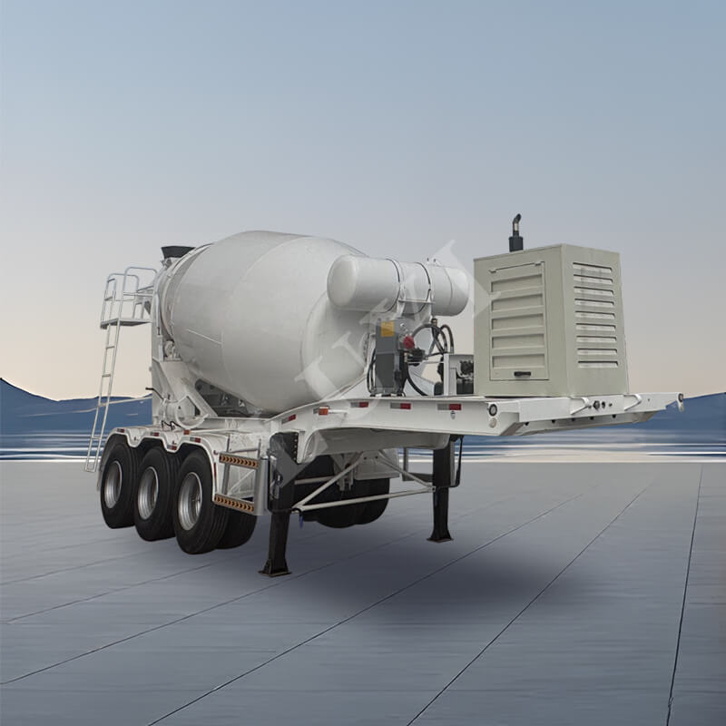 Semi-remorque citerne de poudre à 3 essieux de 12 mètres cubes