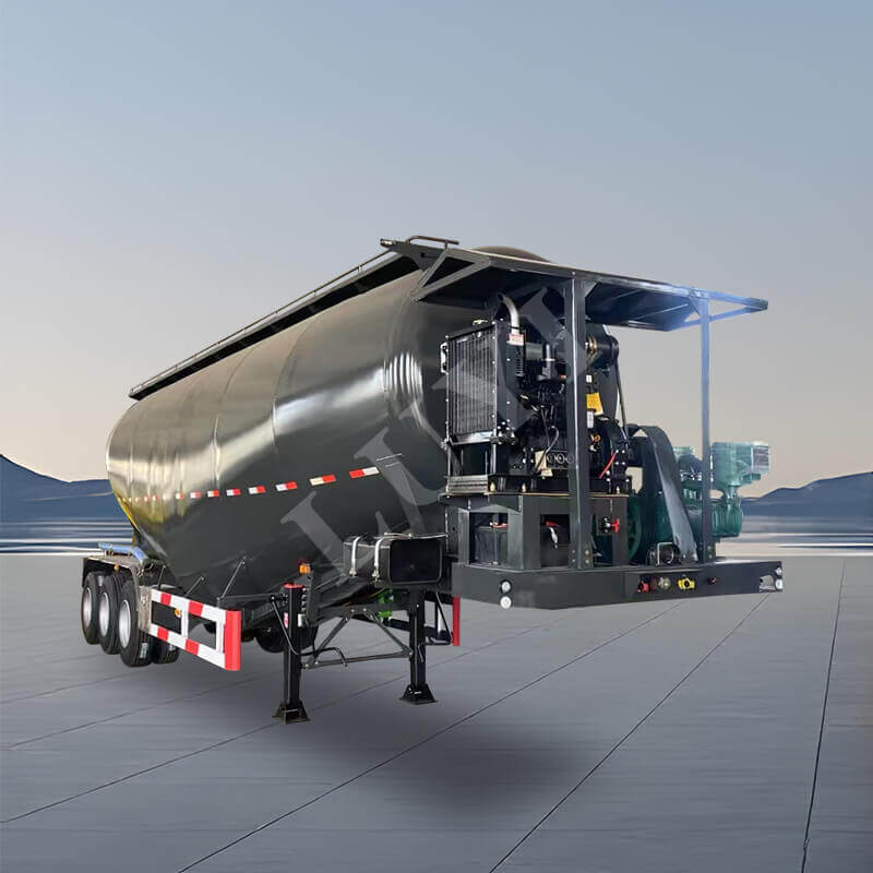 Semi-remorque citerne à ciment à 3 essieux de 35 mètres cubes Semi-remorque citerne à ciment à 3 essieux de 35 mètres cubes