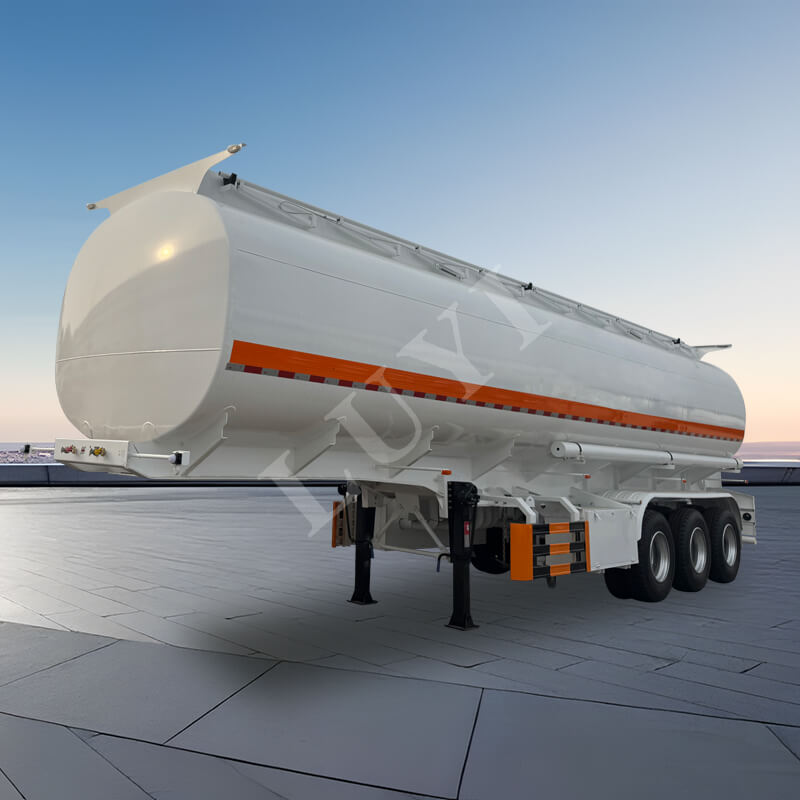 Semi-remorque citerne d'huile en acier au carbone à 3 essieux de 40 000 litres