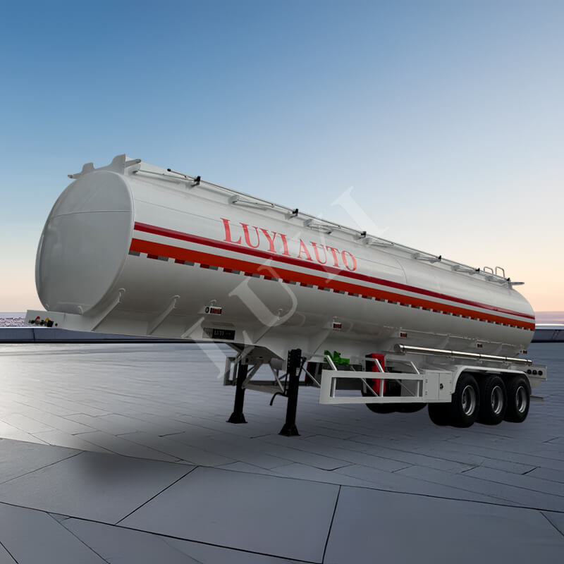 Semi-remorque citerne d'huile en acier au carbone à 3 essieux de 45 000 litres