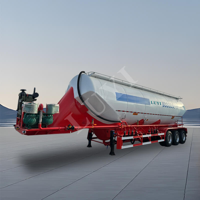 Semi-remorque citerne de ciment en vrac de type V à 3 essieux de 50 mètres cubes Semi-remorque citerne de ciment en vrac de type V à 3 essieux de 50 mètres cubes