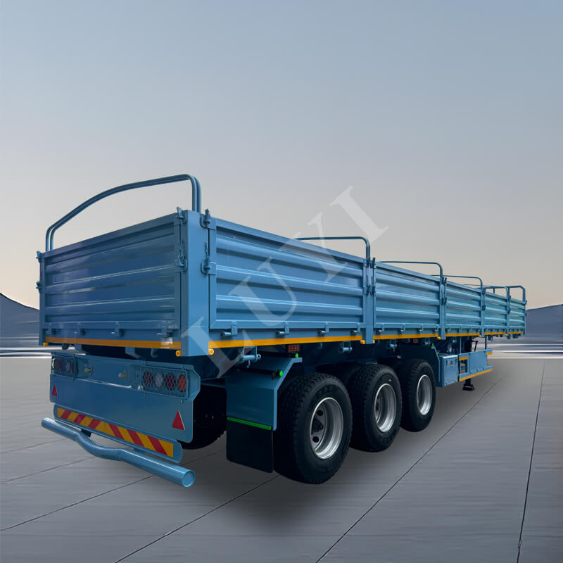 Semi-remorque à piquets pour vrac sec à 3 essieux de 60 tonnes