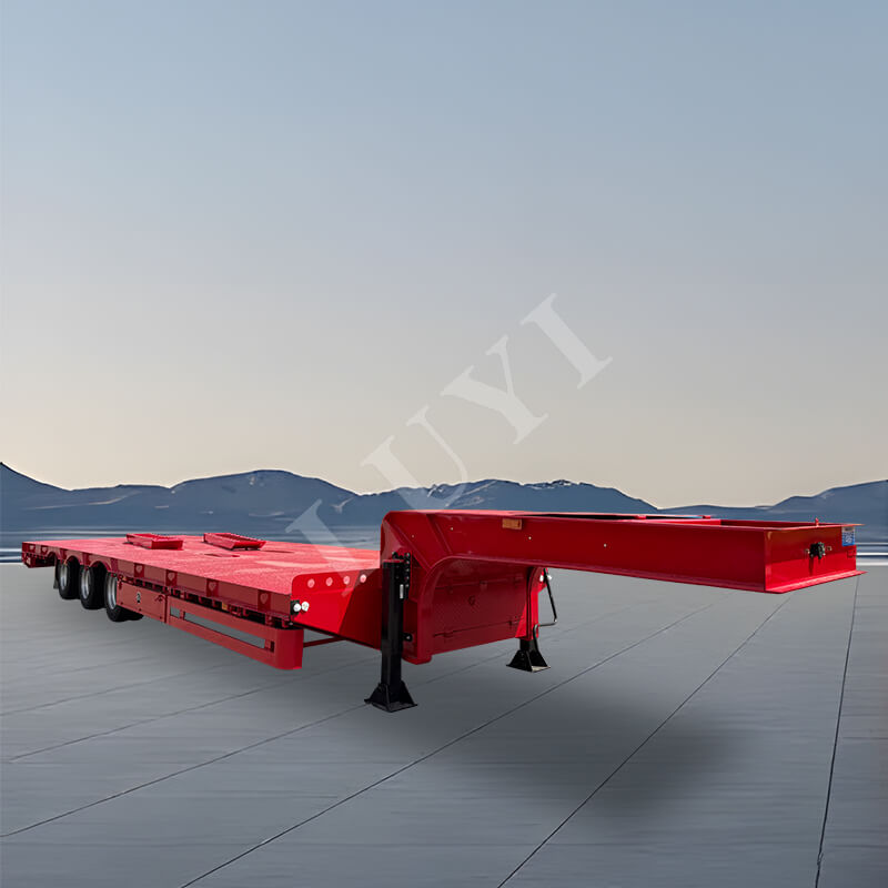 Semi-remorque à châssis surbaissé à 3 essieux et 80 tonnes