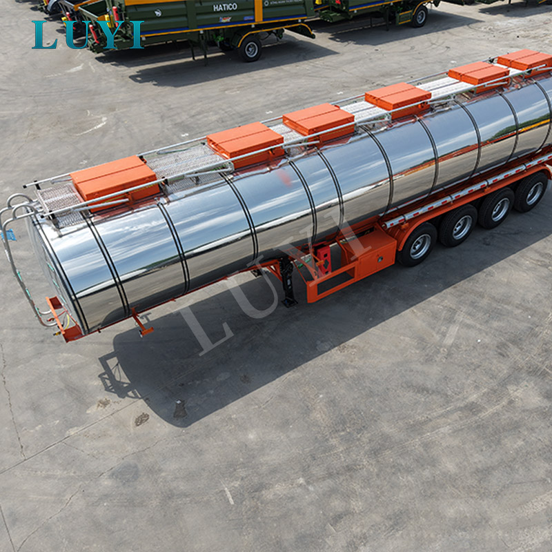 Semi-remorque-citerne en acier inoxydable 40CBM pour le transport de carburant, d'huile comestible et de liquide