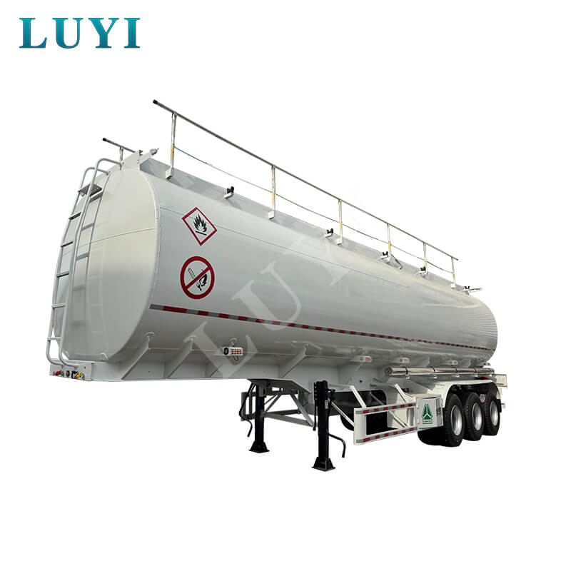 Semi-remorque à réservoir de carburant en aluminium de 42 000 litres, 3 essieux