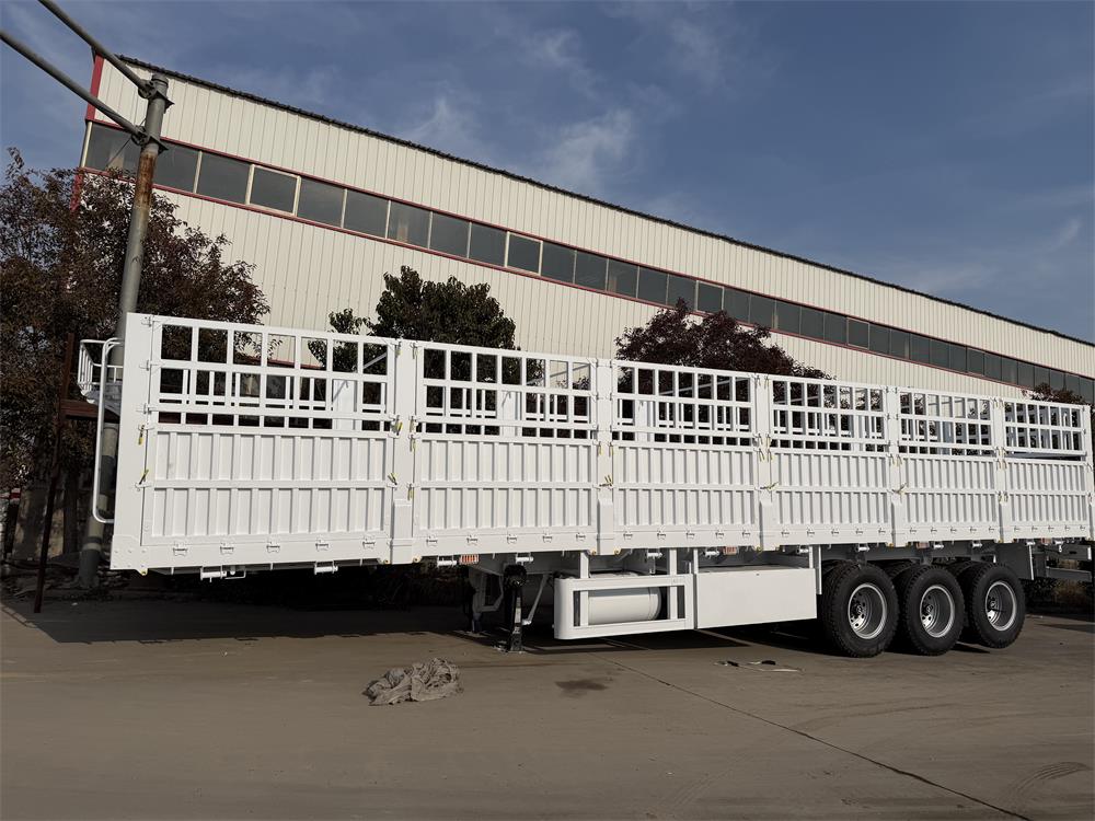 Semi-remorque cargo de clôture polyvalente à 4 essieux de 80 tonnes
