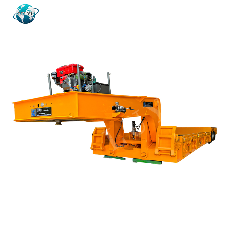 Semi-remorque surbaissée à col de cygne amovible de 80 tonnes Semi-remorque surbaissée à col de cygne amovible de 80 tonnes