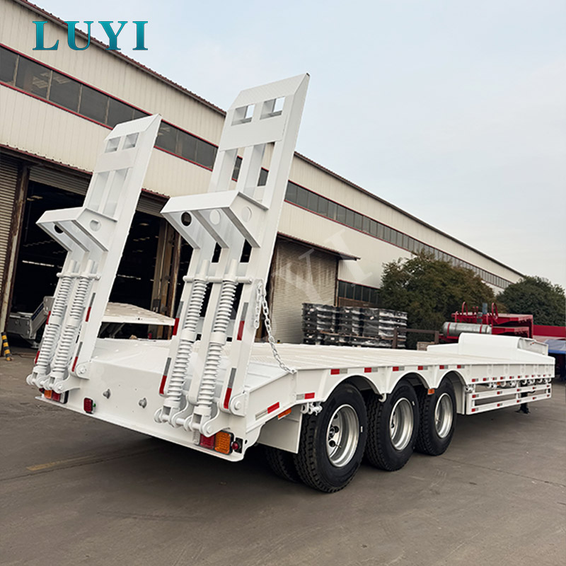 Remorque semi-remorque surbaissée à col de cygne Lowboy de 80 tonnes