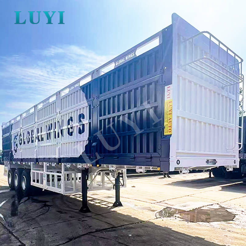 Semi-remorque à parois hautes détachables de 100 tonnes, à 3 essieux, toute neuve