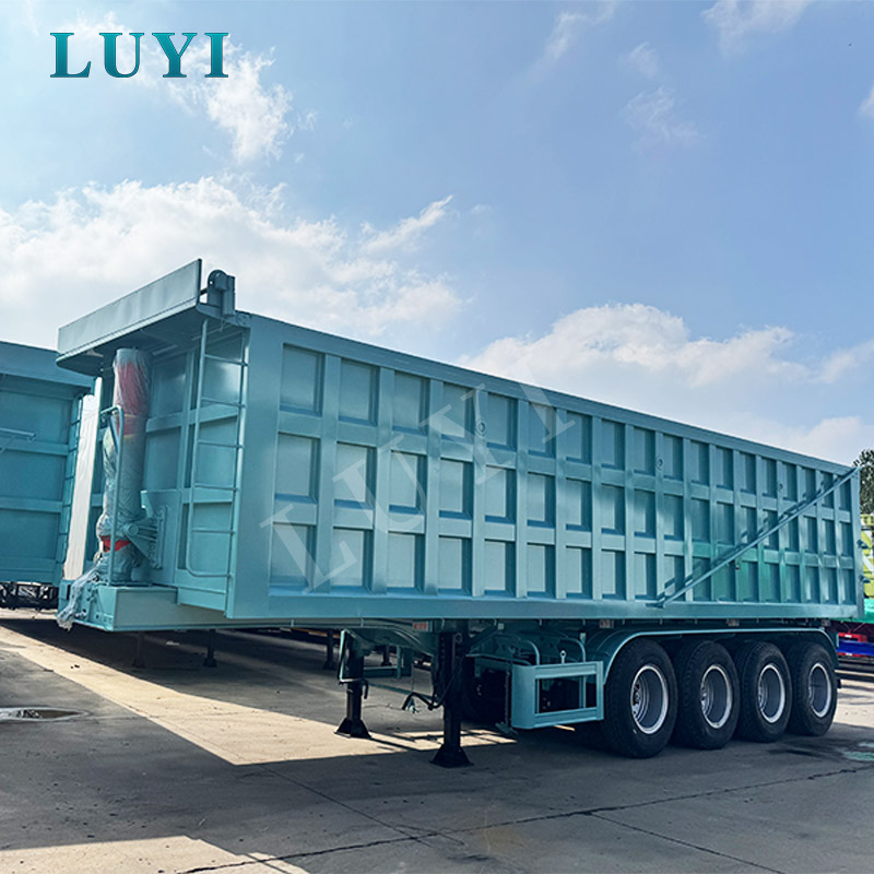 Nouvelle remorque benne à basculement arrière de 80 tonnes à 4 essieux