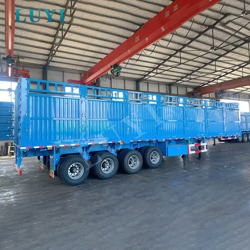 Remorque à parois latérales à 3 essieux LUYI : le choix des professionnels pour le transport sécurisé de marchandises en vrac